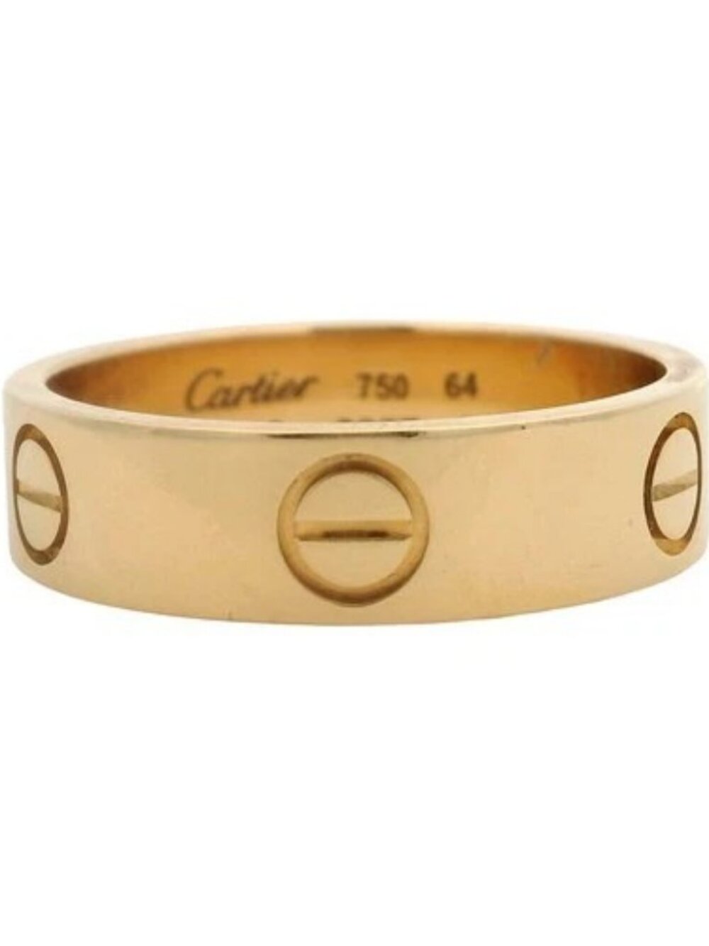Cartier Solid 18kt Yellow Gold Classic LOVE Screw Ring Size 64 10 3/4